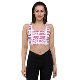 Hot Mom Allover Block Print Longline Sports Bra (multiple colors)