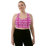 Hot Mom Allover Block Print Longline Sports Bra (multiple colors)