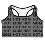 Hot Mom Allover Block Print Comfort Fit Sports Bra (multiple colors)