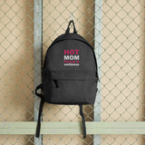Hot Mom Logo Embroidered Backpack