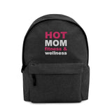 Hot Mom Logo Embroidered Backpack