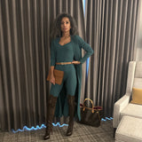 Ribbed Catsuit with Duster - multiple colors