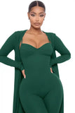 Ribbed Catsuit with Duster - multiple colors