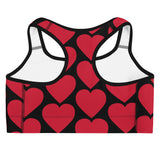Red Heart Sports Bra in Black
