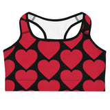 Red Heart Sports Bra in Black