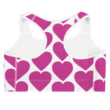 Pink Heart Sports Bra