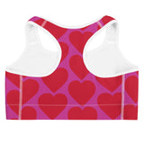 Red Heart Sports Bra in Pink