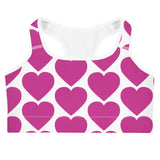 Pink Heart Sports Bra