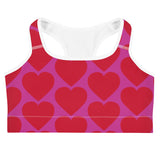 Red Heart Sports Bra in Pink