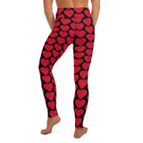 Red Heart Leggings in Black