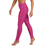Pink Heart Leggings in Red