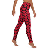 Red Heart Leggings in Black