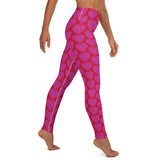 Pink Heart Leggings in Red