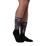 Hot Mom Allover Print Crew Socks - multiple colors