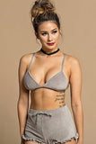 Velour Bra & Shorts Lounge Set