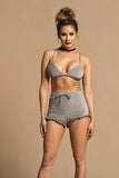Velour Bra & Shorts Lounge Set