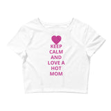 Love A Hot Mom Crop Tee in Pink