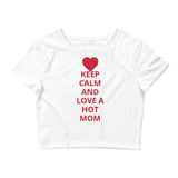 Love A Hot Mom Crop Tee in Red