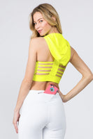 Strappy Back Sports Bra with Removable Hood (multiple colors)