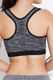 Seamless Front-Zip Sports Bra