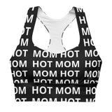 Hot Mom Allover Block Print Longline Sports Bra (multiple colors)