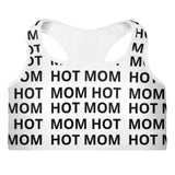 Hot Mom Allover Block Print Padded Sports Bra (multiple colors)