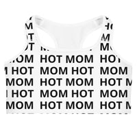 Hot Mom Allover Block Print Comfort Fit Sports Bra (multiple colors)
