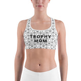 Geometric Print Comfort Fit Trophy Mom Sports Bra (multiple colors)