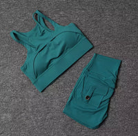 Back Pocket Shorts Set - multiple colors