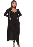 Ribbed Catsuit with Duster - multiple colors