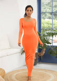 Long Sleeve Maxi Dress - multiple colors