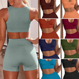 Ribbed Seamless Shorts Set (multiple colors)