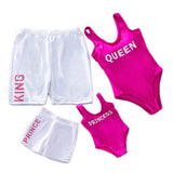 White/Pink Princess Swimsuit