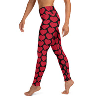 Red Heart Leggings in Black