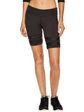 Double Mesh Stripe Biker Shorts