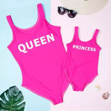 White/Pink Queen Swimsuit