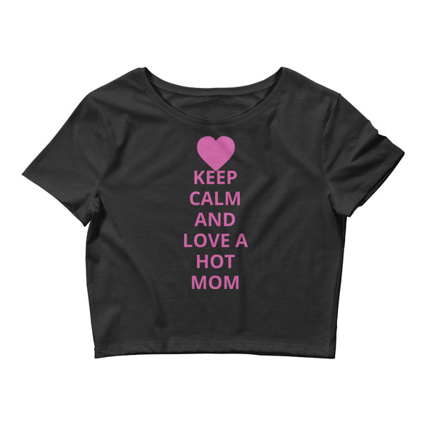 Love A Hot Mom Crop Tee in Pink