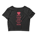 Love A Hot Mom Crop Tee in Red